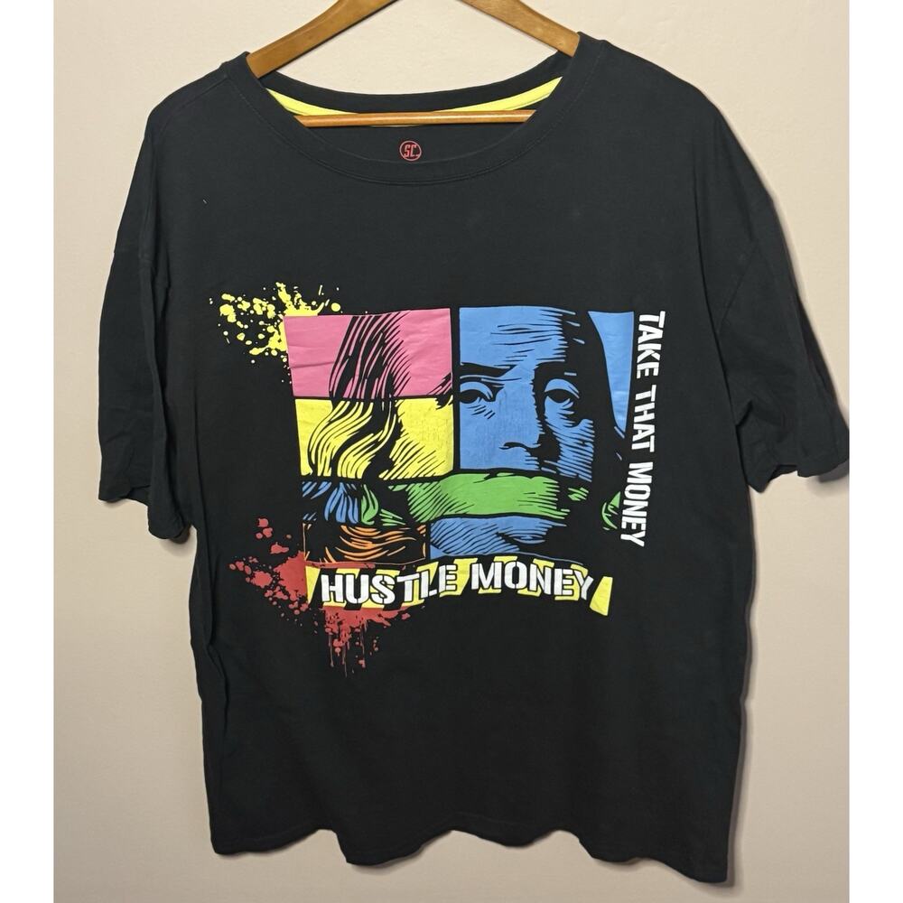 Sacred Crown Hustle Money Black T-Shirt 5XL